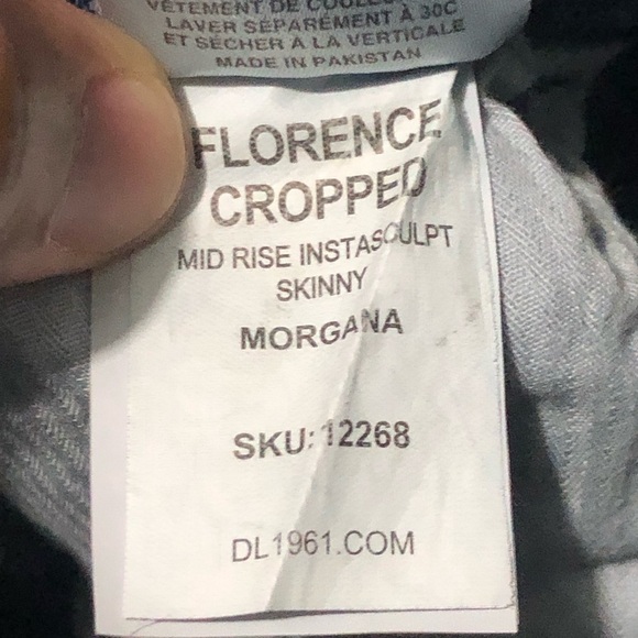 DL1961 Jeans Women's 28 Florence Cropped Mid Rise Instasculpt Denim Morgana Wash - Picture 6 of 9